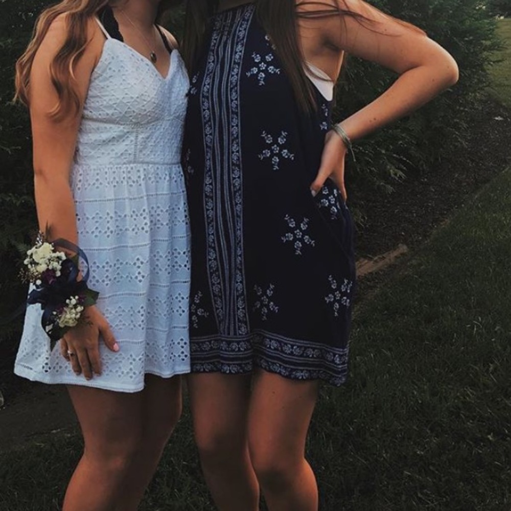 Lulus blue mini dress- halter neck